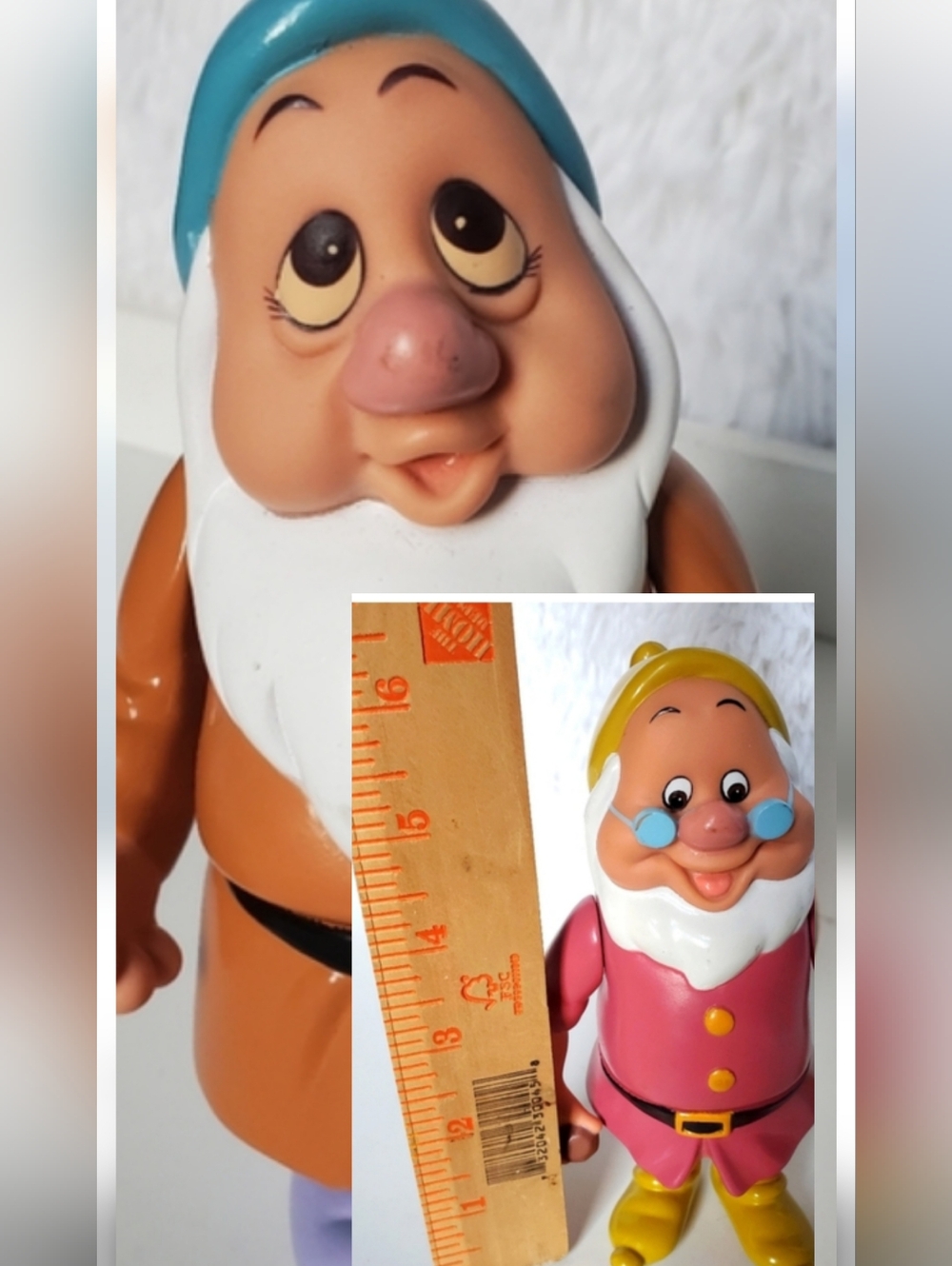 "Sleepy" and "Doc" Vintage 6" Vinyl Disney Snow White Seven Dwarfs Poseable